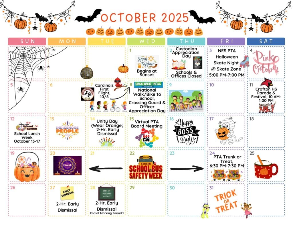 PTA Calendar 2025