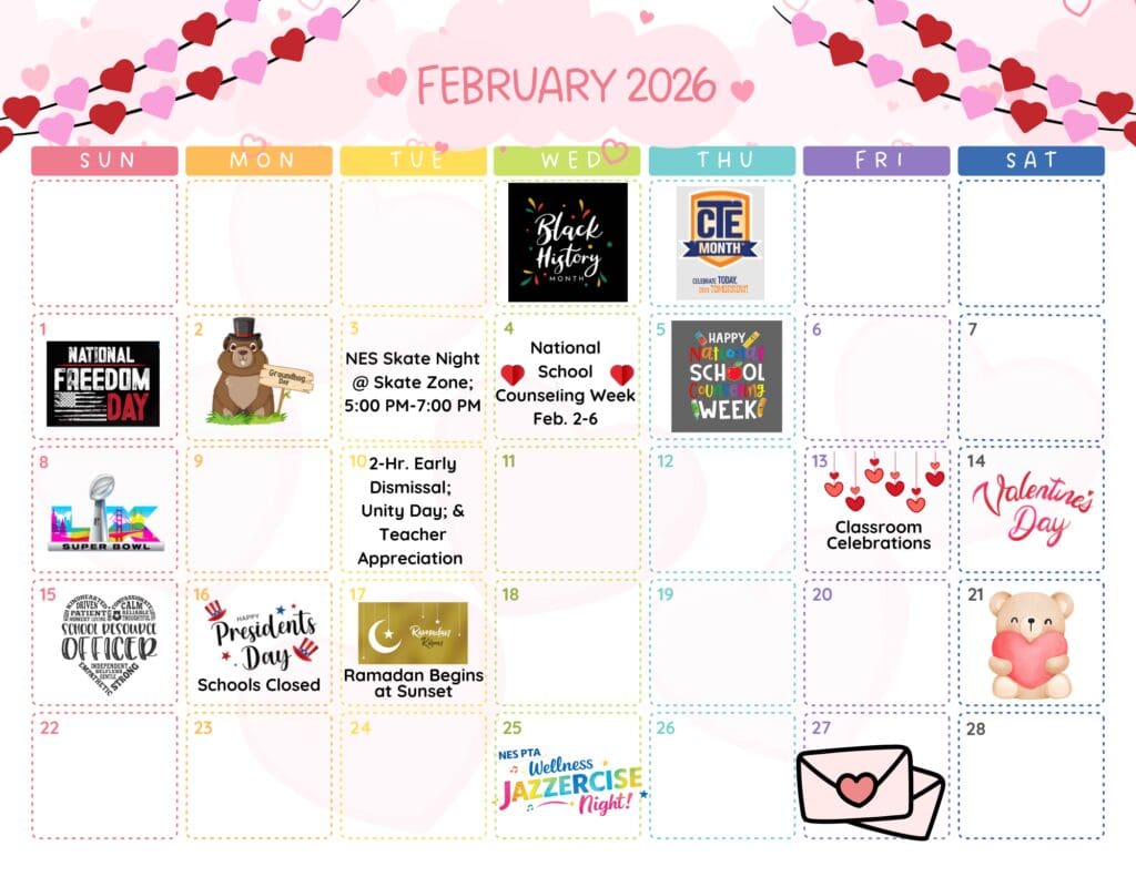 PTA Calendar Feb 2026